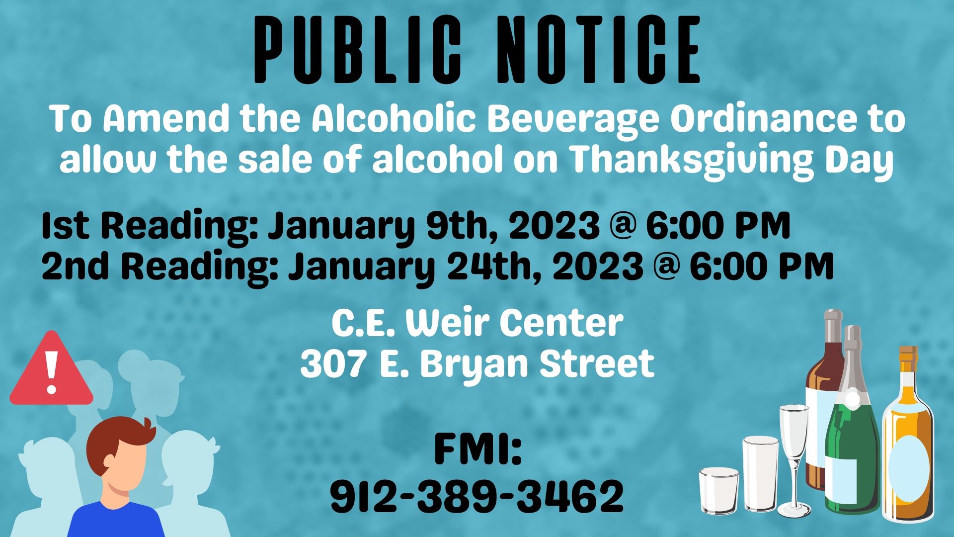 Public Notice - Thanksgiving Alcohol Sales