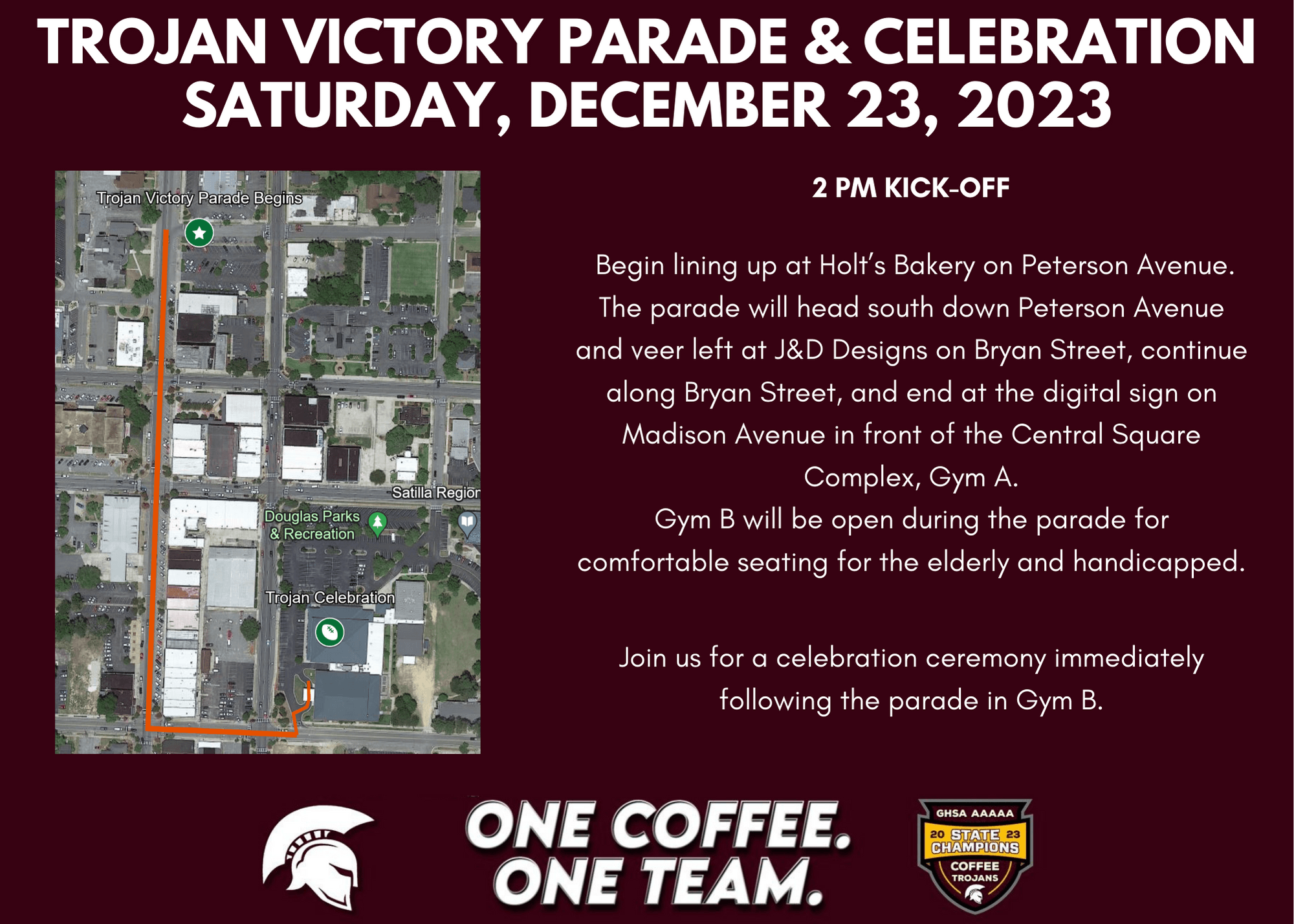Press Release Graphic - 2023 Trojan Championship Parade