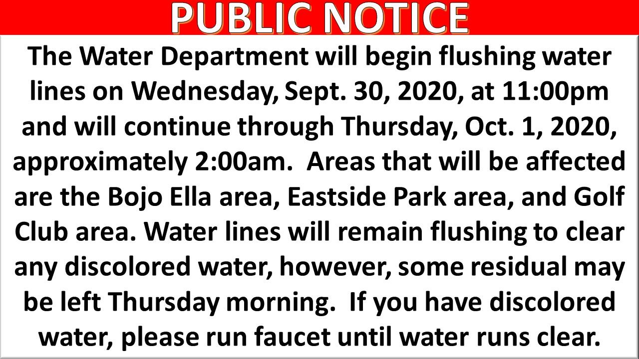 Water Line Flushing