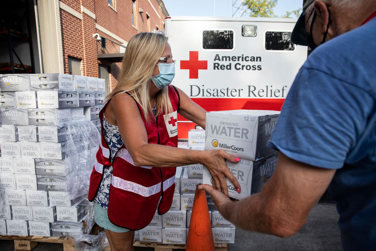 Image Of Red Cross Volunteer
