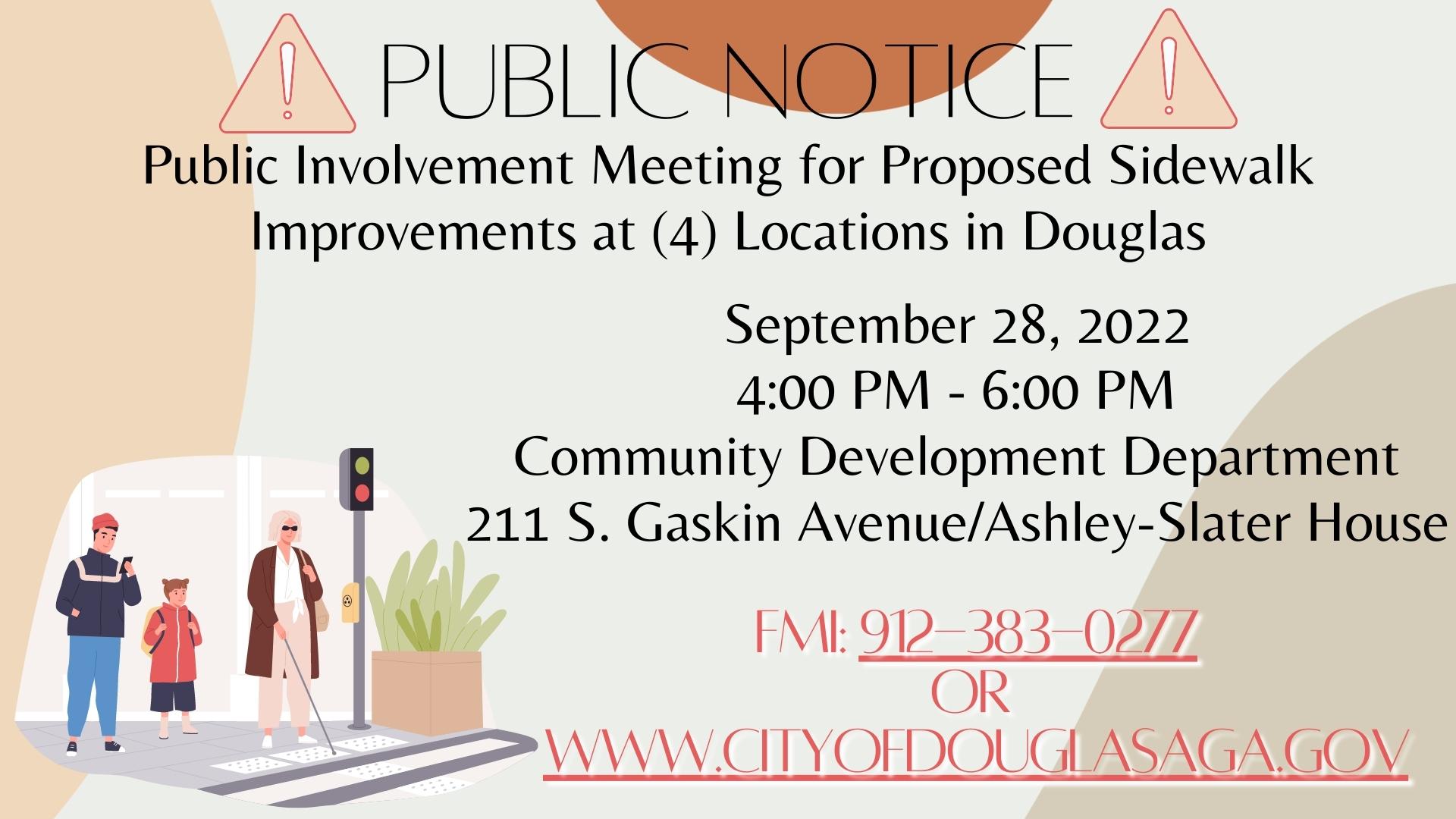 Public Notice - Sidewalk Improvement Meeting
