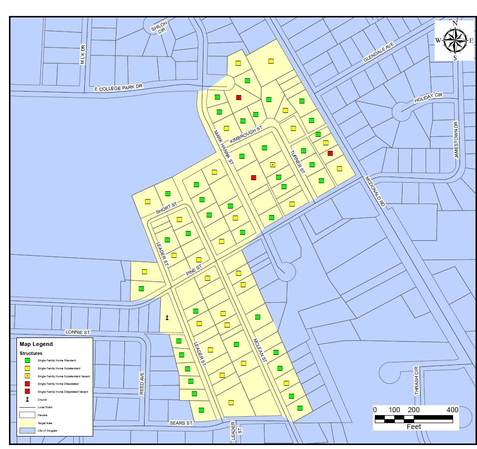 Map of 2024 CDBG Target Area
