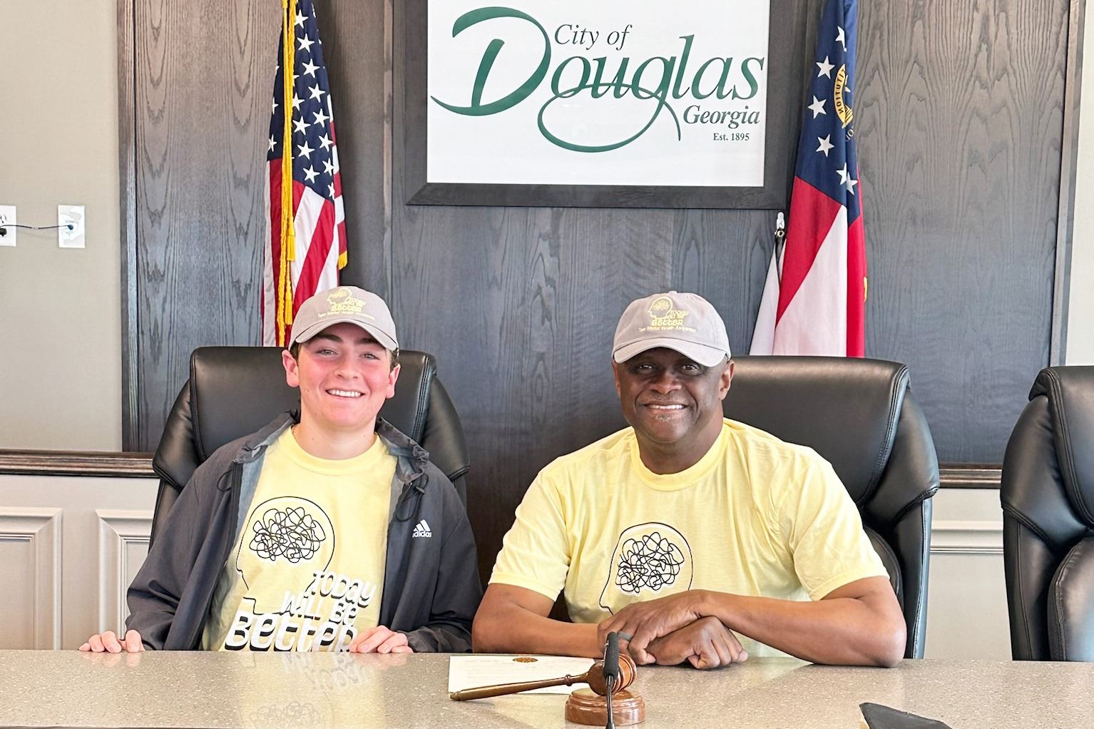 Teen Mental Health Awareness Month - Ethan Kramer and Mayor Paulk - Copy